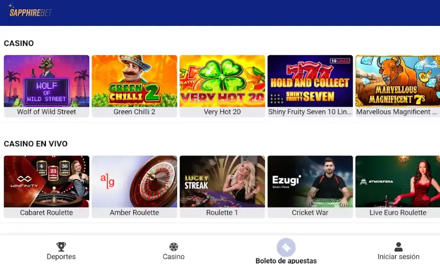 Descarga la app desde el sitio oficial de SapphireBet casino app Sapphirebet casino Chile